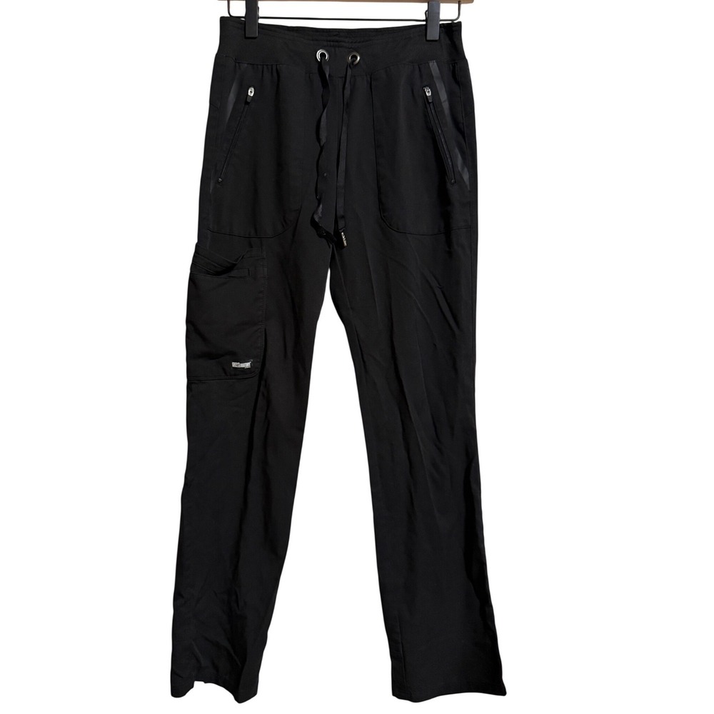 Greys Anatomy by Barco Black‎ Scrub Pants XSP Petite Cargo Drawstring
